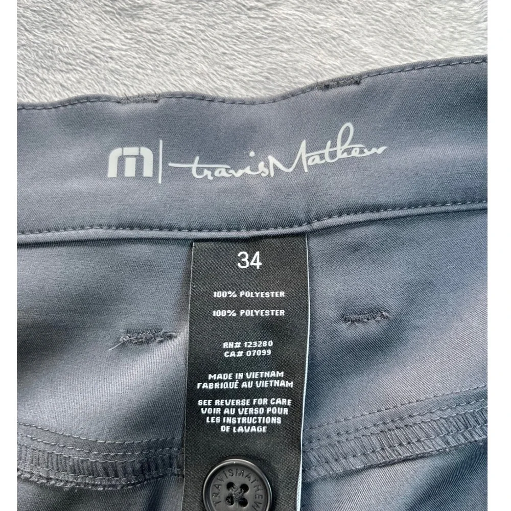 TravisMathew‎ Mens Grey Performance Golf Pants 1MT435 Size 34 Straight Leg